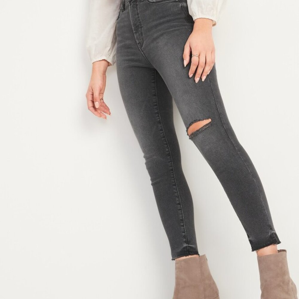 Extra High Waist Rockstar Super Skinny 360 Stretch Sz 12